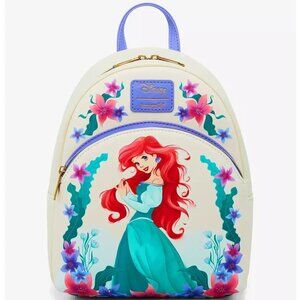 Loungefly Disney Little Mermaid Mini Backpack Ariel Flounder Sebastian Bag